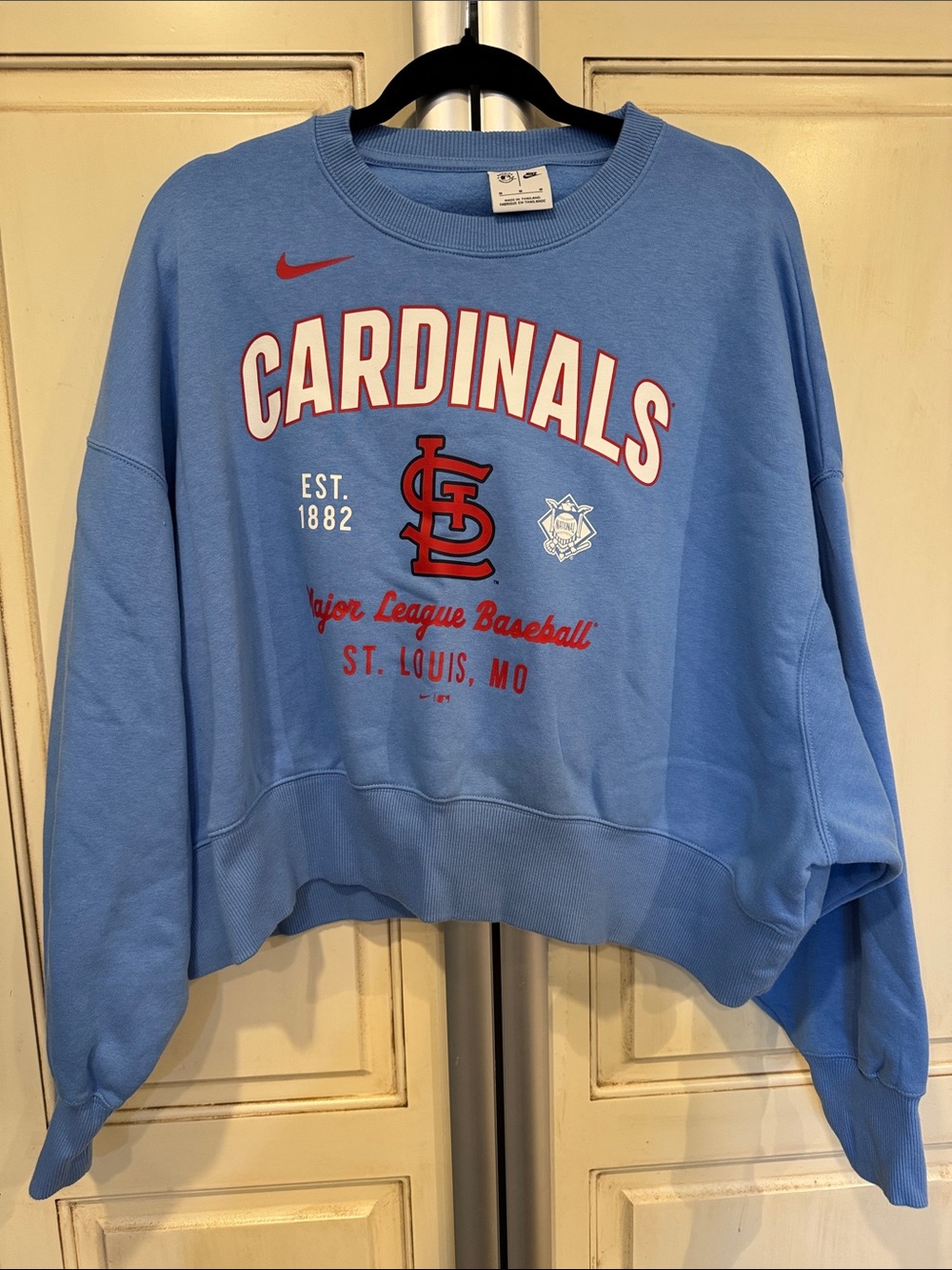 St Louis cardinals crop oversized medium sweatshirt by Nike
